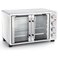 MegaChef 31.7 Liter French Door Multi-Function Electric Toaster Oven with Broil, Bake and Toast Functions - Image 2