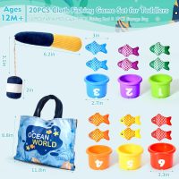 Montessori Toys for 1 Year Old Boy Girl Gifts, Cloth Fishing Game Toddler Toy 1-3, Sorting Learning Baby Toys 6-12-18 Months, One Year Old Girl Boy Birthday Gifts - Image 5