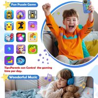 Smart Phone for Kids Toys Age 4-6, Christmas Birthday Gifts Dinosaur Toddler Toys for Boys 5-7, Touchscreen Dual Camera Kids Cell Phone for Boys Age 8-10, with Games,SD Card,Screen Protector - Image 6