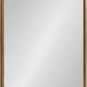 Kate and Laurel Arendahl Traditional Arch Mirror, 24 x 36, Antique Gold, Baroque Inspired Wall Decor