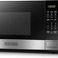 BLACK+DECKER Digital Microwave Oven with Turntable Push-Button Door, Child Safety Lock, Stainless Steel, 0.9 Cu Ft - Image 8