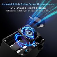 Aluminum Dual Bay Hard Drive Enclosure with Cooling Fan for 2.5“/3.5" SATA HDD/SSD with USB A/C 3.0, Support Hot Swappable, Daisy Chain Expansion, Tool-Free HDD Enclosure, DAS(NO RAID/NAS) - Image 4