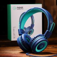 Kids Headphones - noot products K11 Foldable Stereo Tangle-Free 3.5mm Jack Wired Cord On-Ear Headset for Children/Teens/Boys/Girls/Smartphones/School/Kindle/Airplane Travel/Plane/Tablet (Navy/Teal) - Image 6