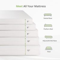 8 Inch Twin Mattress, Memory Foam Mattress with Cooling Green Tea Gel, Relieve Pressure with Medium Firm Support, CertiPUR-US Certified, 75''L x 38''W, White - Image 9