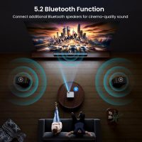 Official Licensed Google TV Smart Projector, HAPPRUN 4K UHD Home Theater with Dolby Sound, Wi-Fi & Bluetooth, Built-in Streaming Apps, Compatible with Games Consoles & Smartphone, Indoor & Outdoor Use - Image 6