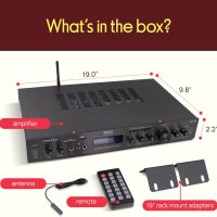Pyle Bluetooth Home Theater Amplifier - 200 Watts into 5 Channels with Subwoofer Out, Wireless Streaming, USB/SD with MP3 player, RCA Input, FM Radio, LCD Display - PDA7BU - Image 7