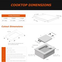30 Inch Induction Cooktop 4 Burners, Flat Glass Top Electric Stove with Bridge-SYNC, 3 Preset Modes Booster, Timer, Pause, Child Lock, Drop in, 208~240V/40A, Black - Image 6