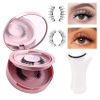 FADLASH 2 Pair Magnetic Eyelashes with Applicator Reusable Magnetic Lashes Wispy Lashes No Glue Needed False Eyelash Natural Look (A02) - Image 2