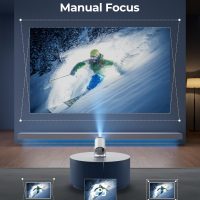 CLOKOWE Mini Projector with WiFi and Bluetooth - Built-in Apps, Smart Portable Projector with 180° Rotation, Auto Keystone, Support 1080P, Compatible with HDMI/USB/TV Stick/Smartphone/Laptop - Image 4
