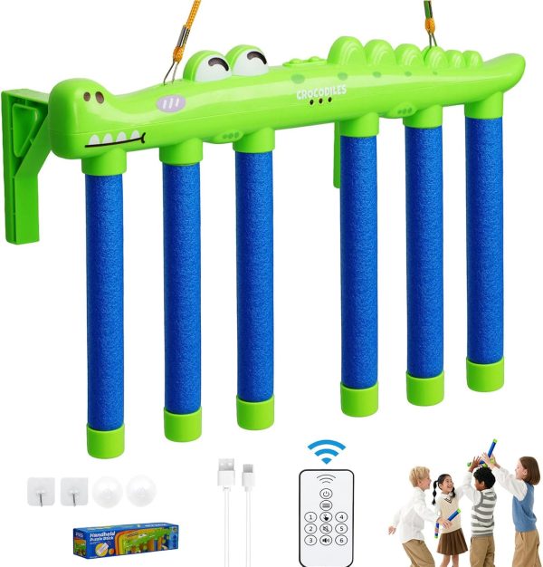 Reflex Challenge Game with Remote Control, 3 Adjustable Speed Modes Stick Drop Reflex Challenge Game, Hand Eye Coordination Training Toy, Drop Stick Game for Kids & Adults (Blue)