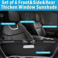 KMF 6pcs Full Window Sun Shades Custom Fit for Honda HR-V Accessories 2016-2022, HRV Sunshade Privacy Car Window Covers for Windshield Side Rear, Sun Visor UV Block and Blackout for Camping Outdoor - Image 4