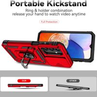 SunStory Phone Case Compatible with Samsung Galaxy A16 5G Case with HD Screen Protector & Slide Camera Cover & Kickstand, [Military-Grade] Phone Case for Samsung A16 Phone (Red) - Image 2