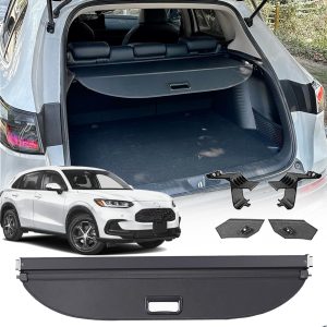Cargo Cover for 2023 2024 2025 Honda HR-V Accessories,Leather Retractable Trunk Cover for Honda HRV 2023-2025 Accessories Privacy Luggage Security Shield Shade Anti-Peeping(No for Sport)