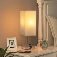【Upgraded】Bedside Table Lamp Touch Control, with USB C+A Charging Ports & Dual AC Outlets, 3-Way Nightstand Lamp for Bedroom with LampShade Living Room Office(LED Dimmable Bulb Included) - Image 5