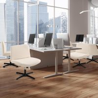 YISUN Waterproof Criss Cross Chair Cover, Stretch Armless Chair Slipcover Washable Removable Office Desk Chair Covers, Mid Back Wide Seat Accent Chairs Cover Vanity Chair Protector (Beige) - Image 9