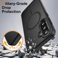 Ezanmull for Samsung Galaxy A36 5G Phone Case Magnetic Shockproof, [Fit for MagSafe] [Glass Screen Protector + Camera Lens Protector] Translucent Anti-Fingerprint (Black) - Image 3
