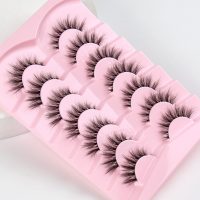Lashes Natural Cat Eye Lashes Wispy Eyelashes 15mm False Eyelashes Wispy Lashes 3D Volume Strip Eyelashes Thin Cotton Band Soft Fake Eyelashes False Lashes Pack 7 Pairs Siligli - Image 4