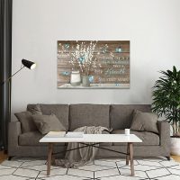 Willow Branches Butterflies Vase Wooden Vintage Rustic Canvas Wall Art - 12x18in Unframed Poster- Home & Office Decor for Living Room, Bedroom, Kitchen & Cafe - Image 5