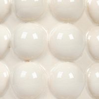 Creative Co-Op 5.75 Inches Round Stoneware Canister with Raised Dots and Acacia Wood Lid, White and Natural - Image 4