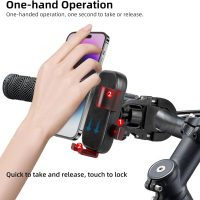 Motorcycle Phone Mount,Bike Phone Holder, Bicycle Handlebar Cell Phone Mount Smartphone Holder Mount 360° Adjustable One Hand Operation, Bike Accessories Handlebar Phone Clip Holder, 94001 - Image 4