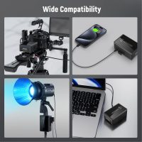 Neewer Mini V Mount Battery with D Tap/USB C/USB A/BP/Dual DC Ports/OLED Screen, 3450mAh 50Wh 14.54V V Lock Battery Supports 45W PD Fast Charging for Camera Monitor Camcorder Video Light, PS050E - Image 9