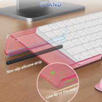 Computer Keyboard Wrist Rest Stand for Desktop, Keyboard Holder for Easy Typing with Wrist Pad for Office Desk, Home, School (Pink) - Image 4