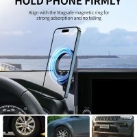 MaserWeller Car Phone Holder for Toyota RAV4 2019-2025 Accessories 7/8-Inch Screen Fixed Clip, 360° Rotation Smart Phone Mount Compatible with MagSafe, Cell Phone Holder That Does Not Affect Air Vent - Image 4