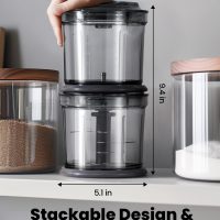 Food Processor 4 Cup, Electric Food Chopper, 【Small but Powerful】Meat Grinder with 2 Bowls, 2 Speed & 4 Blades for Vegetable, Meat, Nuts, Functions for Chopping, Dicing, Mixing and Puree - Image 6
