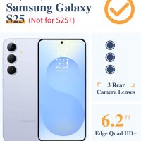 GVIEWIN for Samsung Galaxy S25 Case, [Screen & Camera Lens Protector] [Non Yellowing] Floral Clear Slim Shockproof Military-Grade Protection Phone Cover, Flower Design for Women, Floratopia/Colorful - Image 2