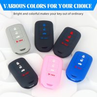 QBUC 2Pcs for Honda Key Fob Cover, fits for Honda HR-V Pilot Odyssey LX EX 2014 2015 2016 2017 2018 2019 2020 2021 2022 Key Protector Silicone Rubber Accessories 4 Buttons (Black+Black red) - Image 6