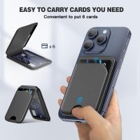 Mag-Safe Wallet Magnetic Wallet for Phone Lightweight Magnetic Phone Pouch Stand Adjustable Leather Mag-Safe Card Holder for iPhone 16/15/14/13/12 Series, Not for iPhone 13/12 Mini (Black) - Image 2