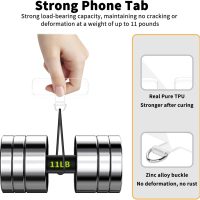 2pcs Transparent Phone Tether Tabs for Clear Phone Cases, Cell Phone Tether Replacement for iPhone Smartphone Case (T Type - Silver Buckle) - Image 2