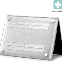 EooCoo Case Compatible with MacBook Air 13 inch M4 2025 2024-2022 Release M3 M2 A3240 A3113 A2681, Glitter Hard Shell&Keyboard Skin Cover&Screen Protector for Mac Air 13.6 inch Case, Sparkly Clear - Image 2