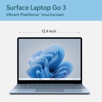 Microsoft Surface Laptop Go 3 (2023) - 12.4" Touchscreen, Thin & Lightweight, Intel Core i5, 8GB RAM, 256GB SSD SSD, with Windows 11, Ice Blue Color Copilot - Image 2
