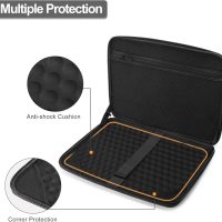 MOSISO Hard Shell Laptop Case Sleeve, 15.6 inch Computer Bag Compatible with MacBook, HP, Dell, Lenovo, Asus, Notebook, 16 inch Abstract Geometric Waterproof Carrying Case Bag with Strap, Black - Image 3
