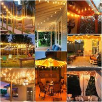 RTTY Outdoor String Lights 50ft, G40 Led Patio Globe Lights with 26pcs Plastic Bulbs, Shatterproof Waterproof Connectable Hanging for Porch Cafe Bistro Backyard Gazebo Balcony Deck Party - Image 8