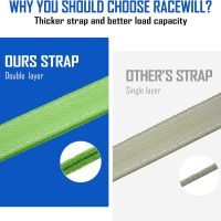 V-Bridle Strap 2" x 4' w/Snap Hooks/Cordura Sleeve and Axle Strap, D Ring Middle, 4700 lbs Capacity Heavy-Duty Tow Straps for UTV ATV Truck Car Tractor SUV - Image 2