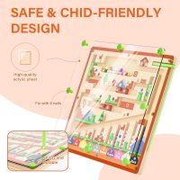 Montessori Toys,Magnetic Color and Number Maze,Wooden Toys for Ages 2-4,Toddler Fine Motor Skills Toys for Boys Girls - Image 4