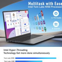 2025 17.3 Inch Laptop, N150 (4C/4T, Up to 3.6GHz) Gaming Laptop,16GB DDR4 1TB SSD Business Computer, WiFi 5 /BT4.2,Kensington Lock, Backlit Keyboard 6Hrs Battery/Mini HDMI/USB-C*3 - Image 4