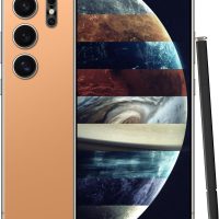Unlocked Cell Phones S24 Ultra Smartphone Android 13 Unlocked Phones 8+256GB 6.8" HD Screen Dual SIM 108MP+48MP Camera 6800 mAh and Built-in Pen (Sunset Oranges) - Image 2