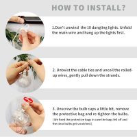 YOLIGHT Wishing Ball Curtain Lights 200 LED Window Curtain String Lights with Remote, USB Battery Powered Twinkle Globe Fairy Lights for Wedding Party Bedroom Christmas Decoration (Warm White) - Image 9