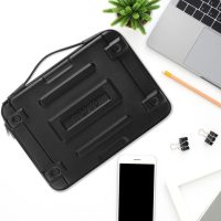 MOSISO Hard Shell Laptop Case Sleeve, 15.6 inch Computer Bag Compatible with MacBook, HP, Dell, Lenovo, Asus, Notebook, 16 inch Abstract Geometric Waterproof Carrying Case Bag with Strap, Black - Image 7