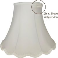 Royal Designs Scalloped Bell Designer Lamp Shade, White, 7 x 14 x 12.25 - Image 5
