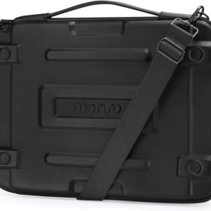 MOSISO Hard Shell Laptop Case Sleeve, 15.6 inch Computer Bag Compatible with MacBook, HP, Dell, Lenovo, Asus, Notebook, 16 inch Abstract Geometric Waterproof Carrying Case Bag with Strap, Black