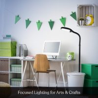 Brightech Litespan - Bright LED Floor Reading Lamp for Over Chair Crafts and Reading, Estheticians' Light for Lash Extensions, Adjustable Standing Lamp for Living Room, Bedroom, Office - Jet Black - Image 4