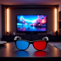 1Pc Red and Blue 3D Glasses,3D Viewing Glasses,Universal TV Movie Dimensional Video Frame,DVD Game 3D Style,Televisions and Video Accessories - Image 7