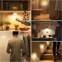 8 Pack Motion Sensor Stair Light for Indoor, Battery Operated Closet Lights, Wireless Stick on Anywhere Hallway Lamp, Portable Led Night Lamps for Bedroom Under Cabinet Kitchen - Image 4