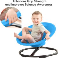 Spinning Chair for Autistic Kids, Sit and Spin Autism Toys for Age 3+, Sensory Swivel Chair Enhancing Motor Skills, Educational Indoor & Outdoor Toys (Bright Blue) - Image 7
