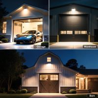 150W 20000LM LED Barn Lights Outdoor, Dusk to Dawn Outdoor Lighting with 150° Adjustable Photocell, Pole Light 6500K Flood Light, IP66 Waterproof Area Street Light for Garage Warehouse Yard - Image 6