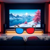 1Pc Red and Blue 3D Glasses,3D Viewing Glasses,Universal TV Movie Dimensional Video Frame,DVD Game 3D Style,Televisions and Video Accessories - Image 3